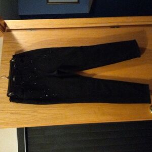 Womens Judy blue slim black jeans pants studded embellish front and back pockets